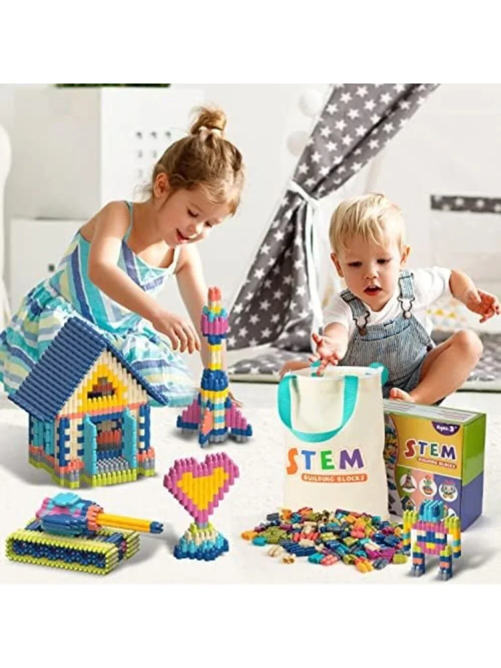 STEM Educational Building Blocks Set - 1120pcs Creative Construction Toy